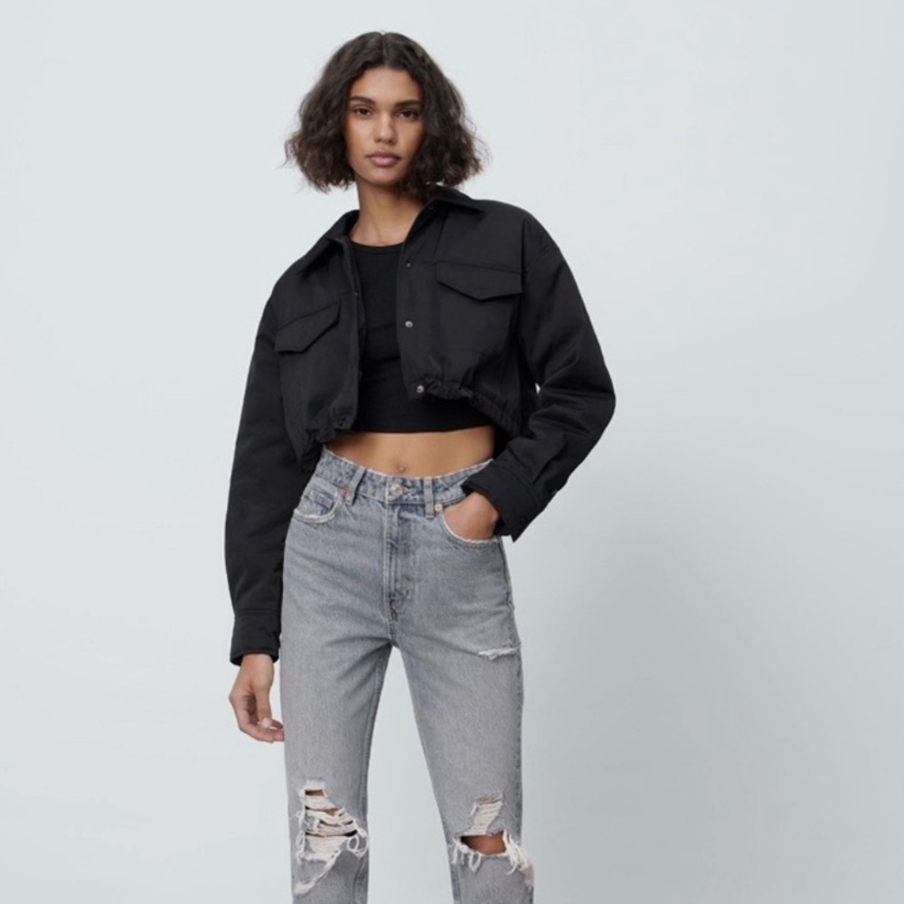 Zara Black Cropped Jacket